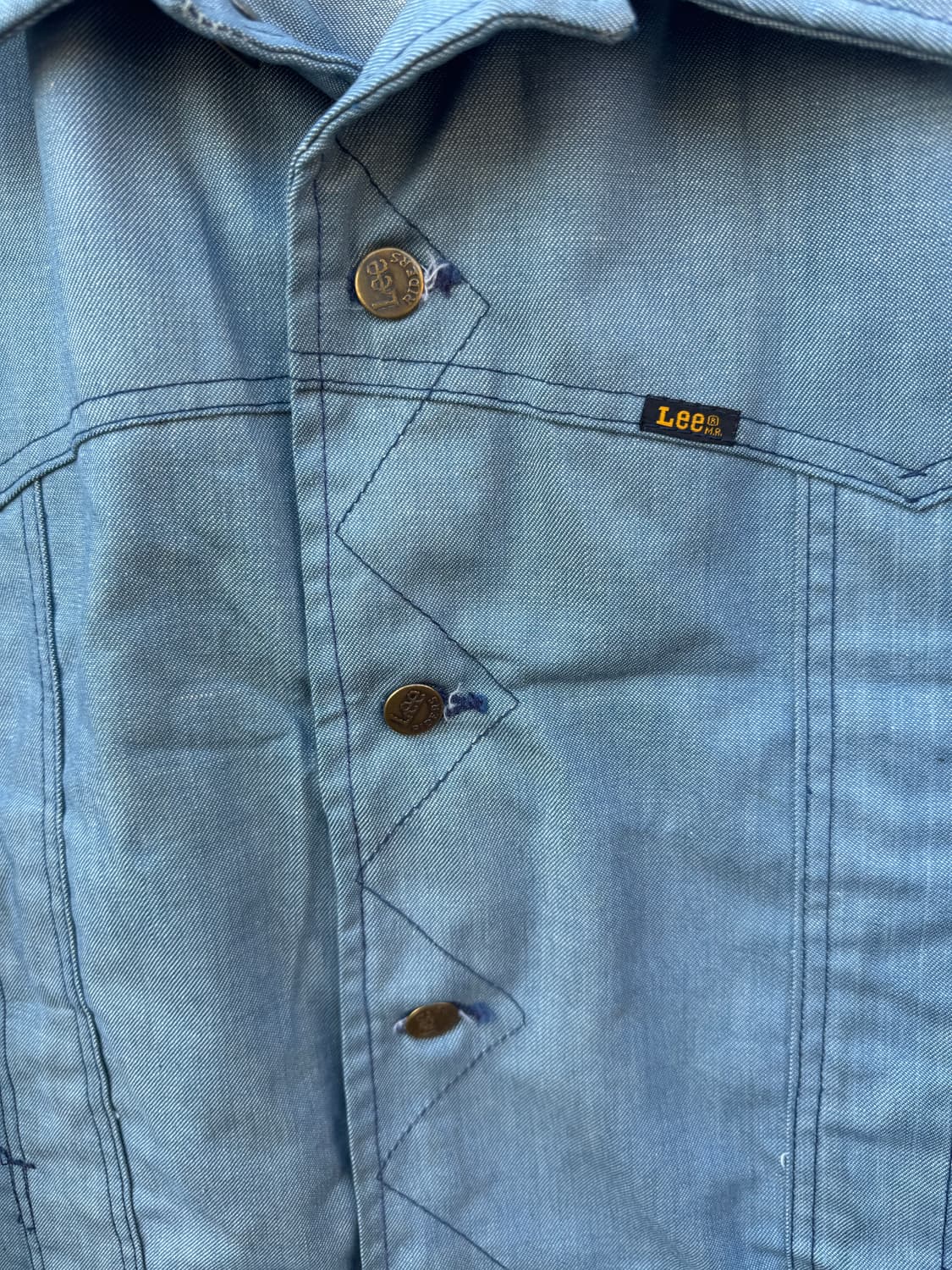 70s lee 빈티지 lightwash 데님 웨스턴 자켓 상품이미지5