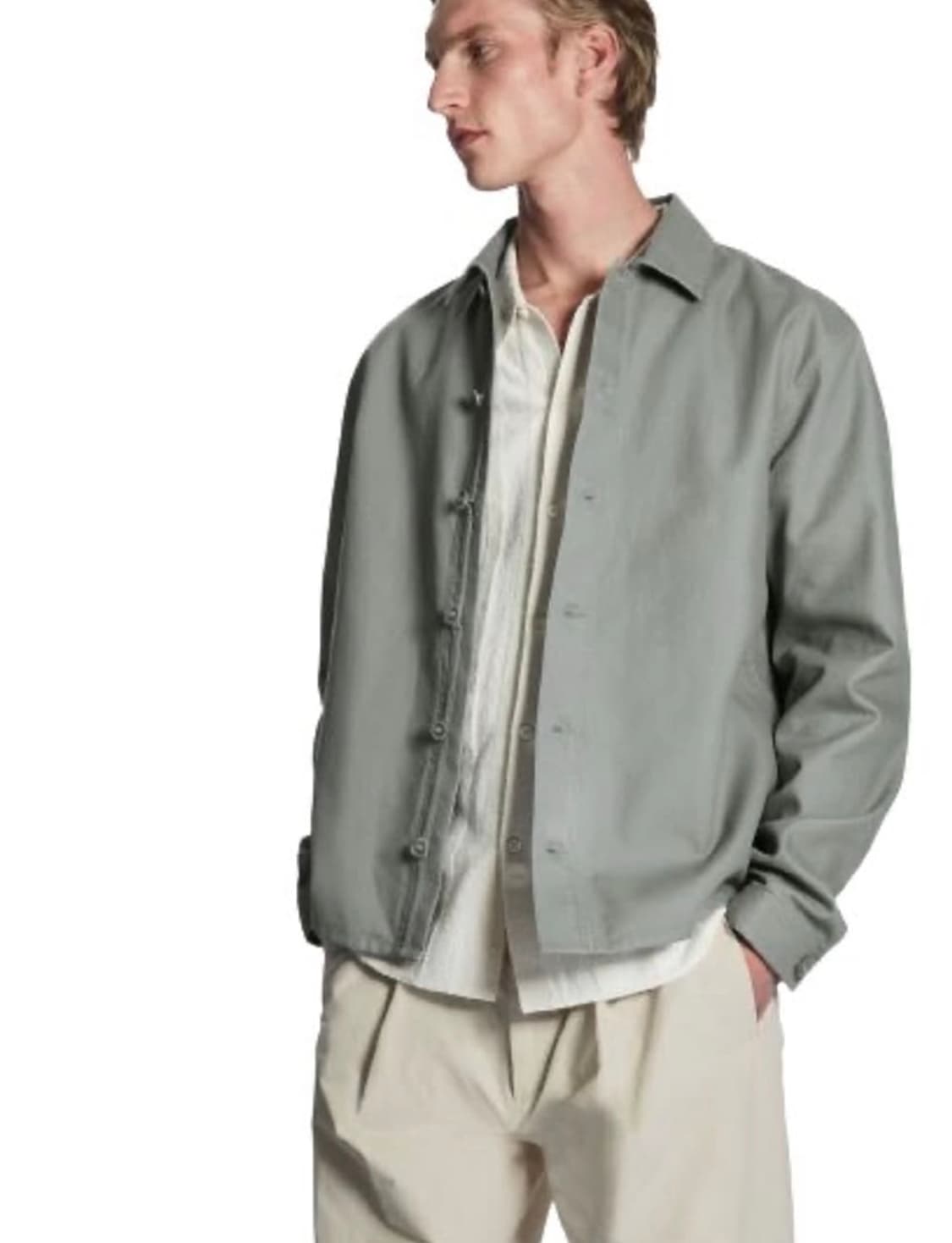 코스 라이트웨이트 오버셔츠 레귤러핏 그레이 상품이미지1