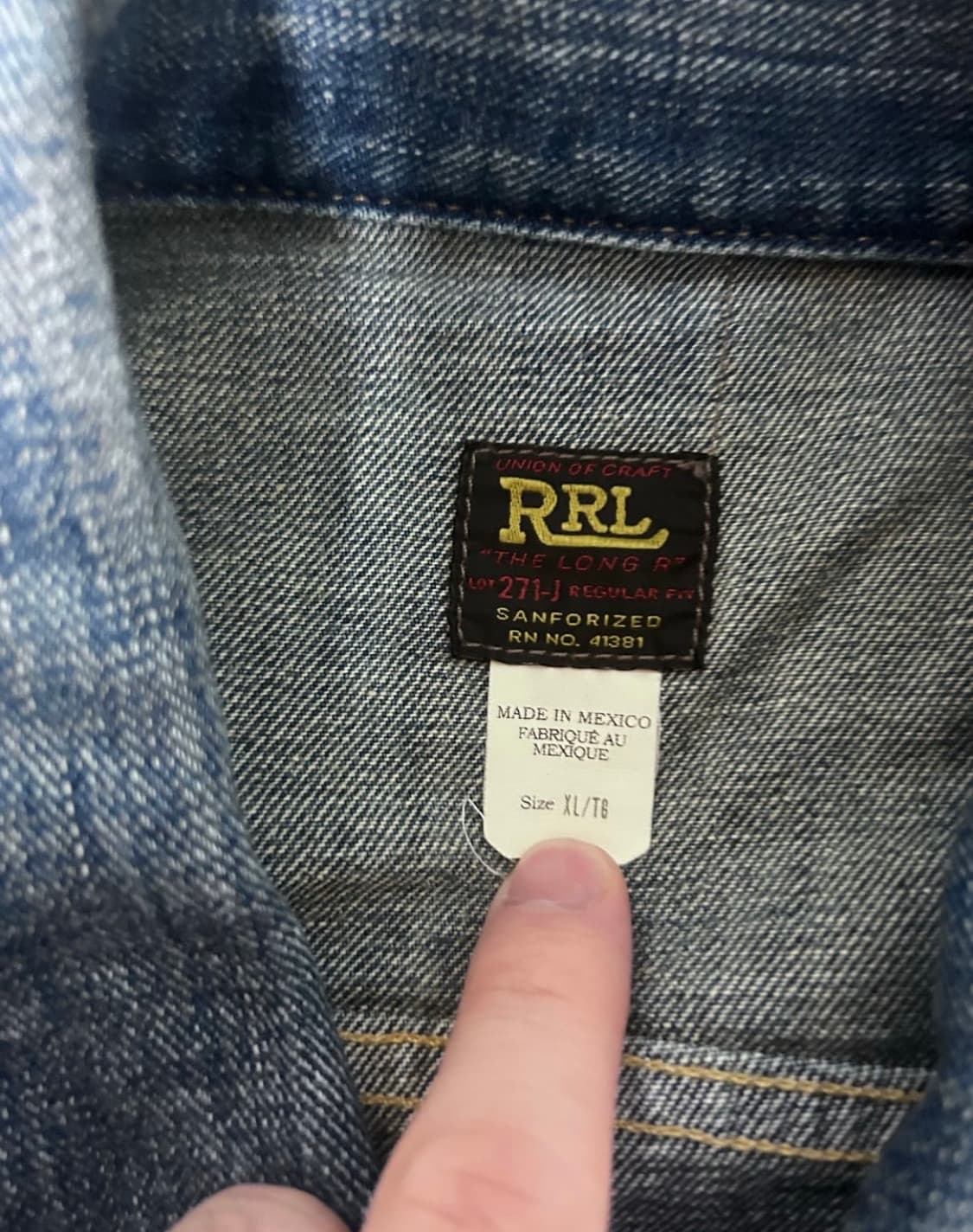 RRL LOT 271 리랜드 새상품 XL 상품이미지2