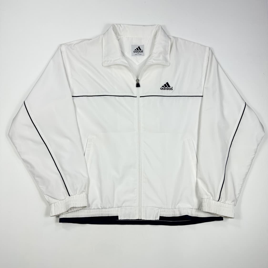90s 아디다스 올드스쿨 박시핏 바람막이 화이트 2XL 상품이미지1