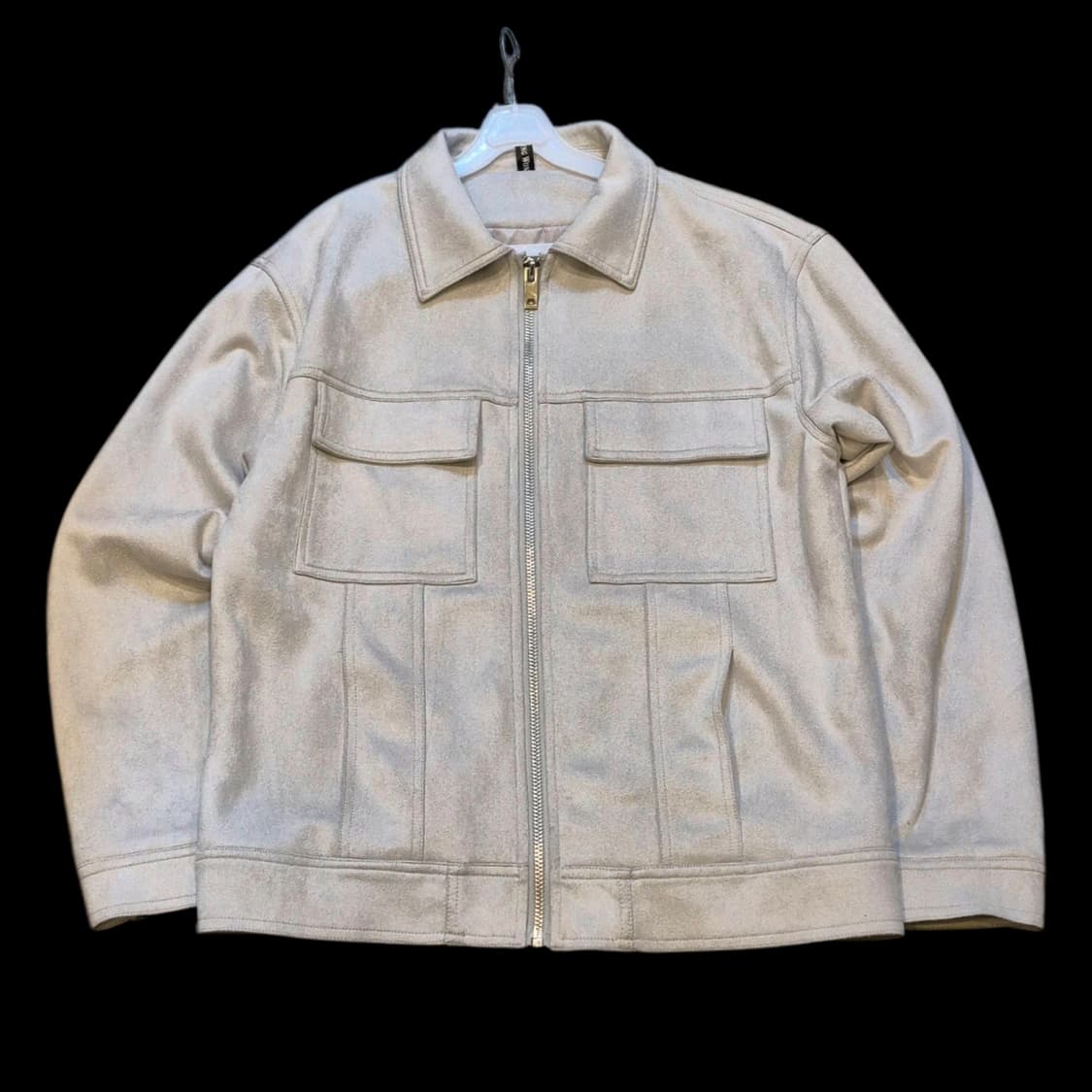 XL(착샷잇음) 그레이 스웨이드자켓  상품이미지1