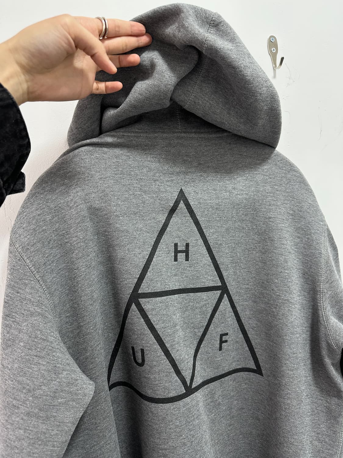 HUF 소매 레터링 후드집업 상품이미지7