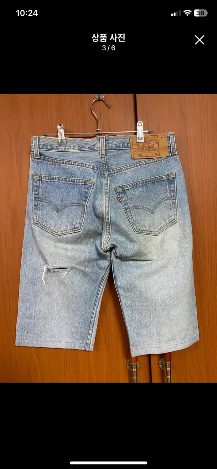 [LEVIS] 리바이스501 00's  하프팬츠 31사이즈USA-MADE 상품이미지3