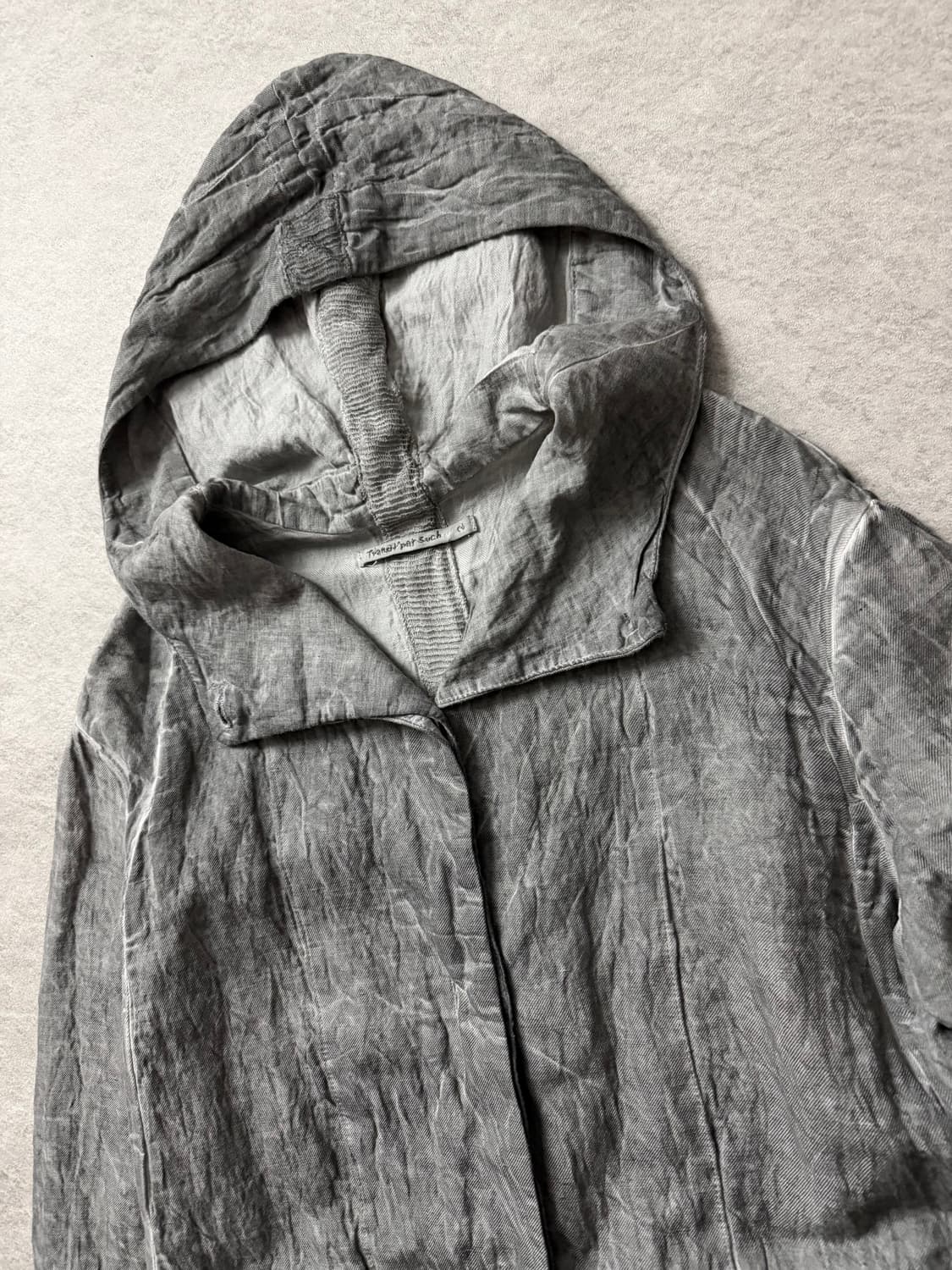 트랜짓 린넨 후드코트 상품이미지4