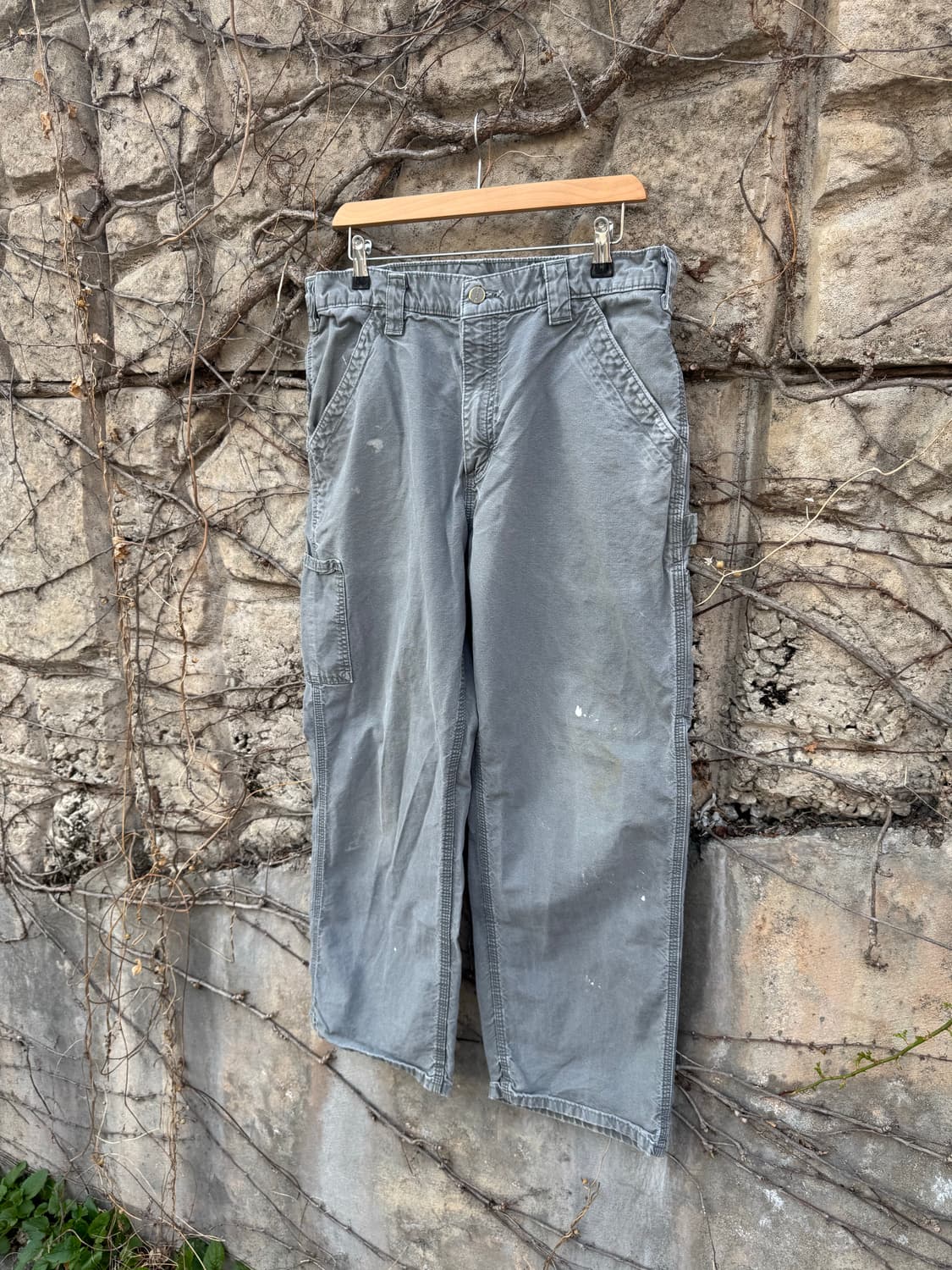 00s 칼하트 빈티지 b151 fat 큰가죽탭 카펜터 싱글니 워크 팬츠 상품이미지3