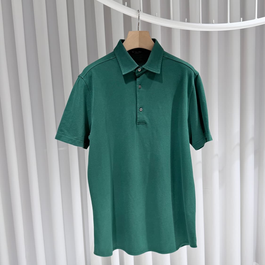 (A+/XL) / 로로피아나 레귤러 핏 폴로 카라 반팔 티셔츠 그린 상품이미지3
