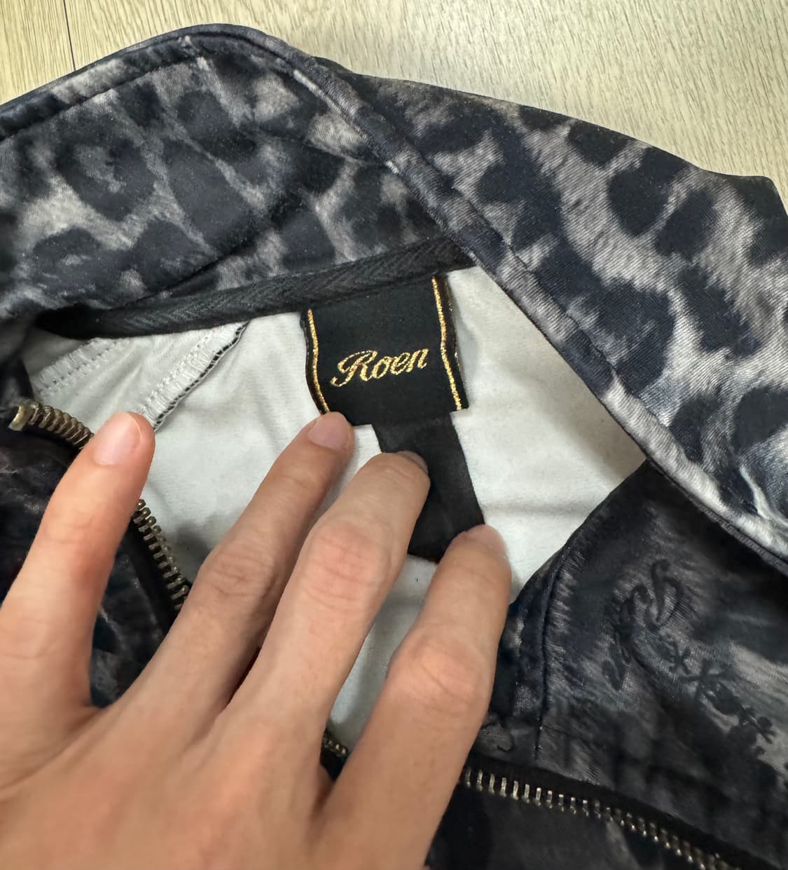 Roen 로엔 레오파드 타이거 호피 백호 트랙 수트 셋업 M 상품이미지3