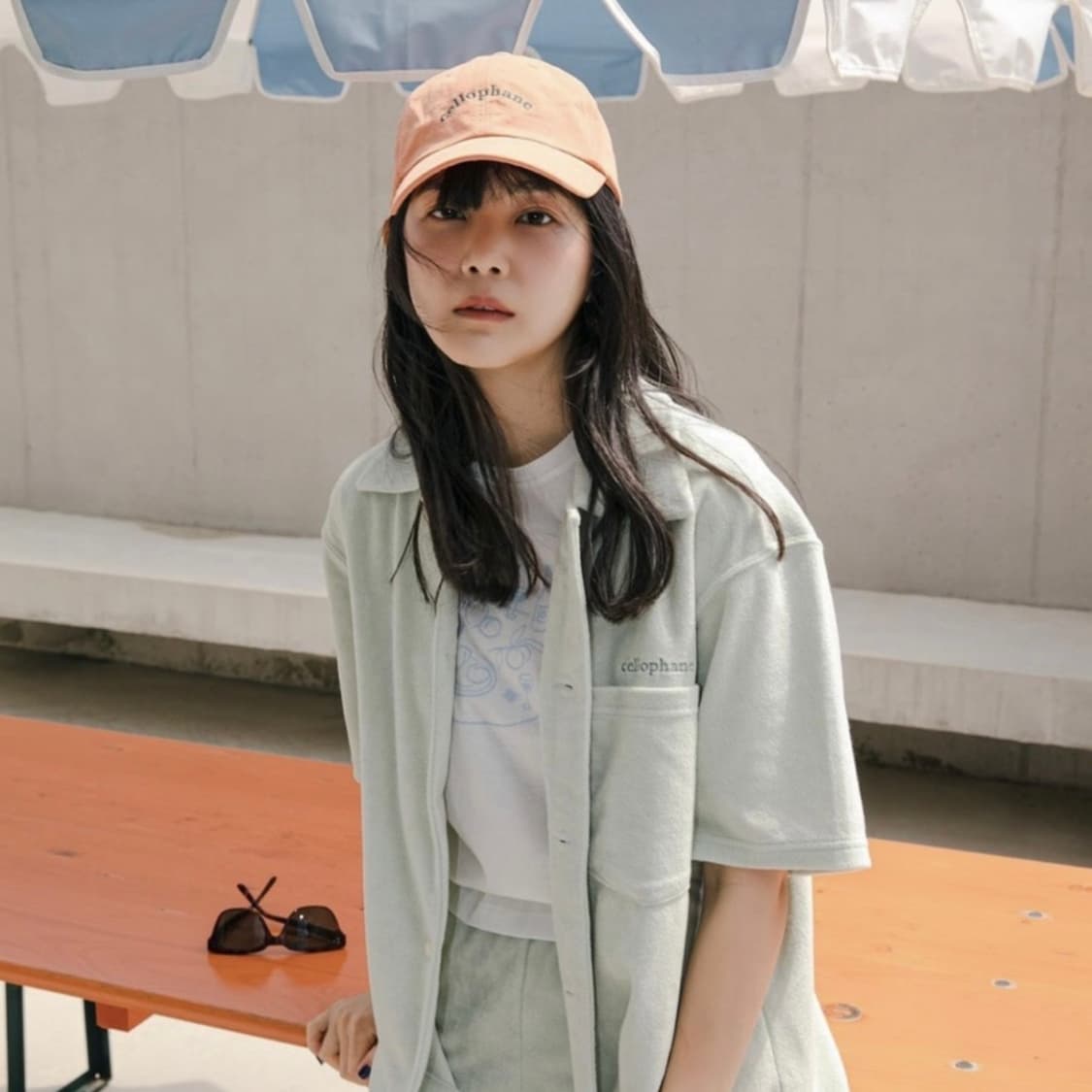 셀로판 볼캡 살구 오렌지 상품이미지2