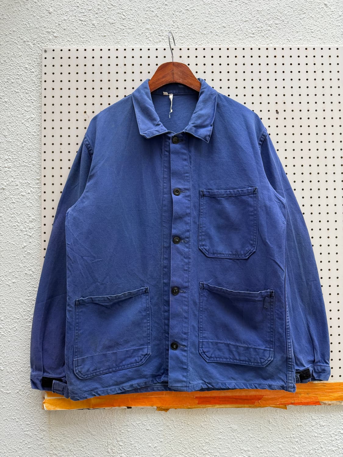 1980s BLEACH FADED GERMAN WORK 프렌치워크자켓 상품이미지1