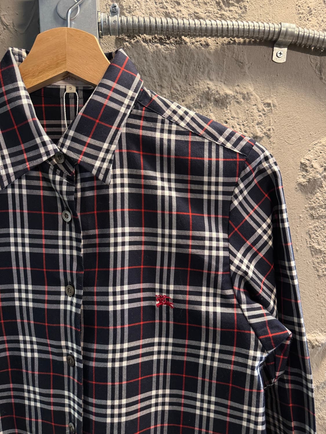 S 버버리 BURBERRY 노바체크 셔츠 네이비 상품이미지3