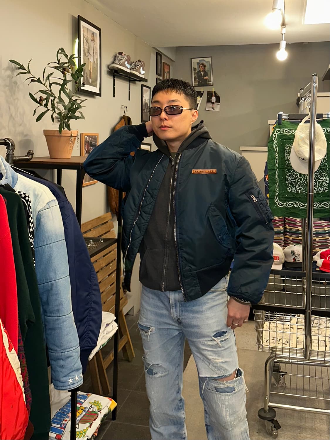 90’s Avirex logo Ma-1 flight  jacket 상품이미지1