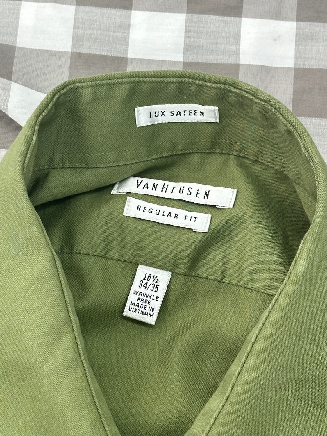 Van Heusen  올리브 카키 오버핏 셔츠 아메카지 보헤미안 스트릿 상품이미지4