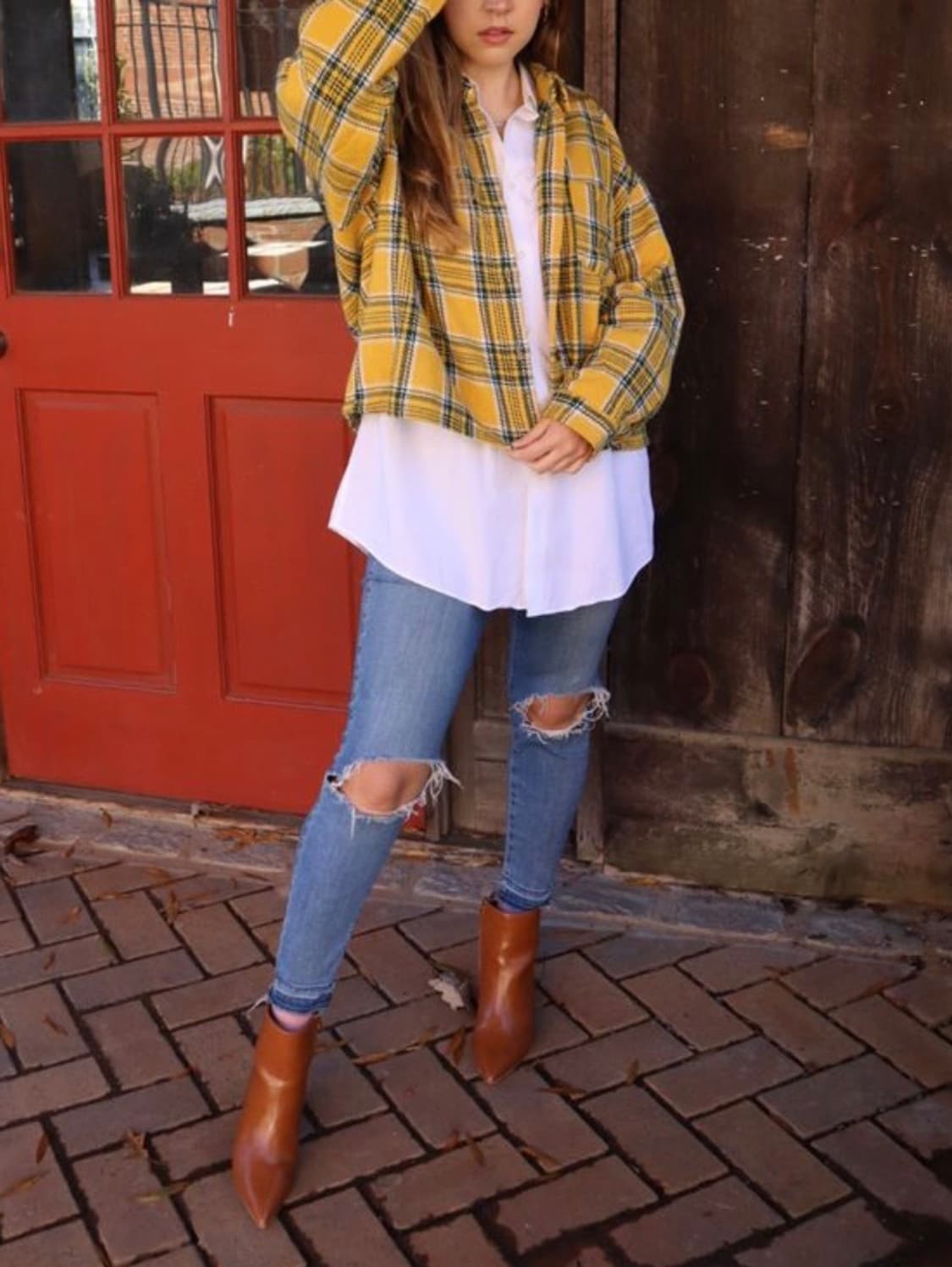 버쉬카 레트로 90s 체크셔츠 XS 상품이미지5