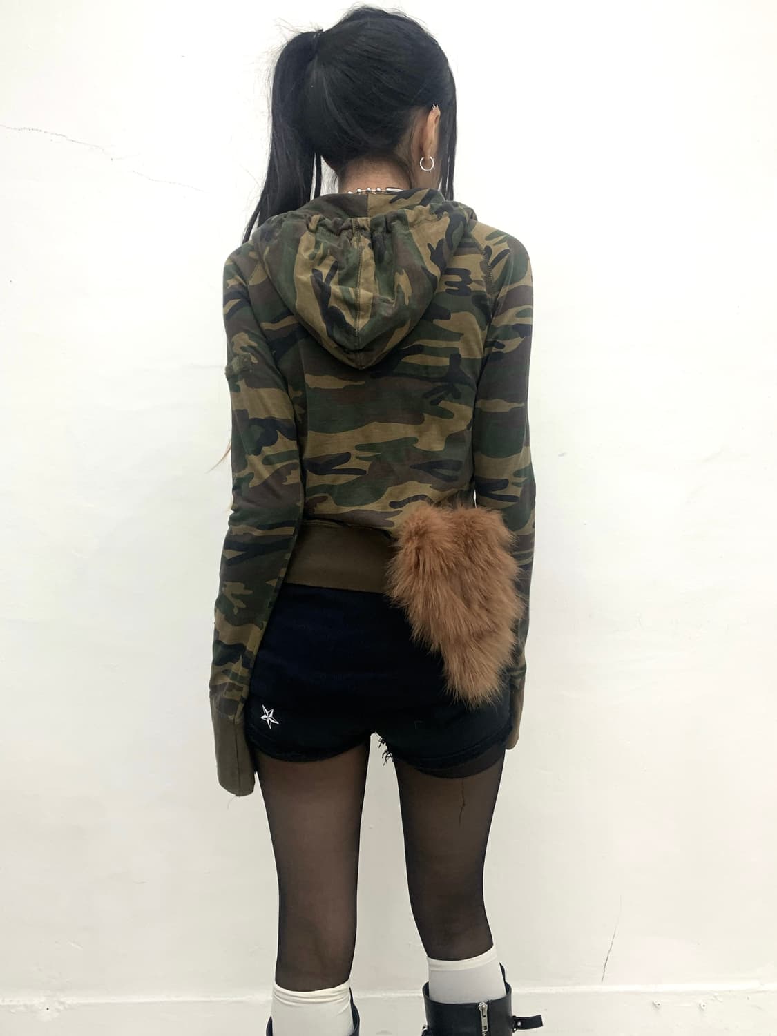 G.O.A 00s fur slim fit camo hoodie 상품이미지6