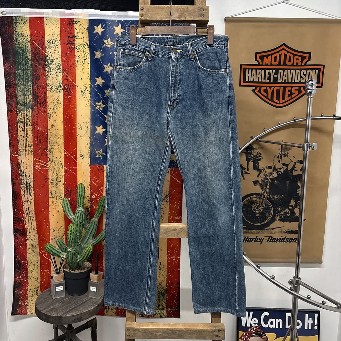 90~00s 리 라이더스 샌포라이징 헤비웨이트 데님팬츠 N1194   상품이미지1