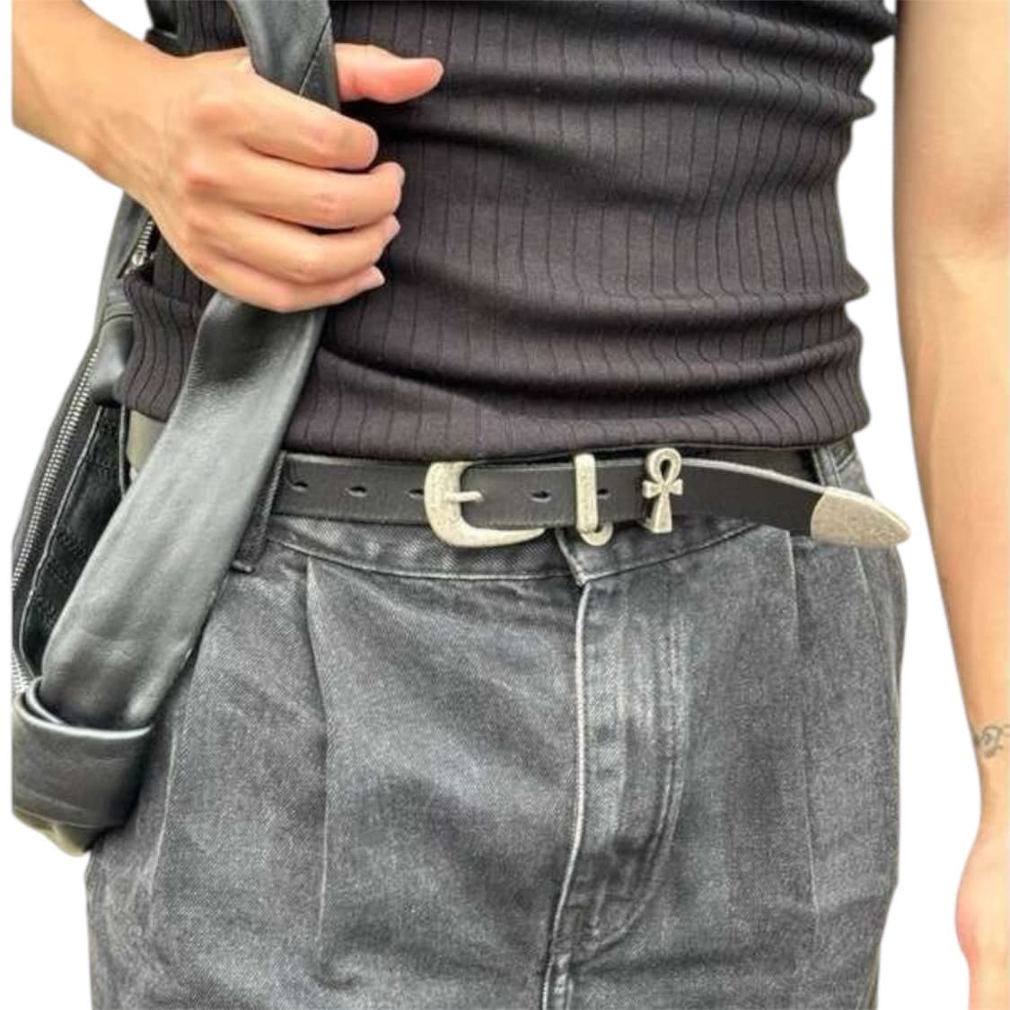 빈티지스타일 옴므 블랙 벨트 상품이미지1