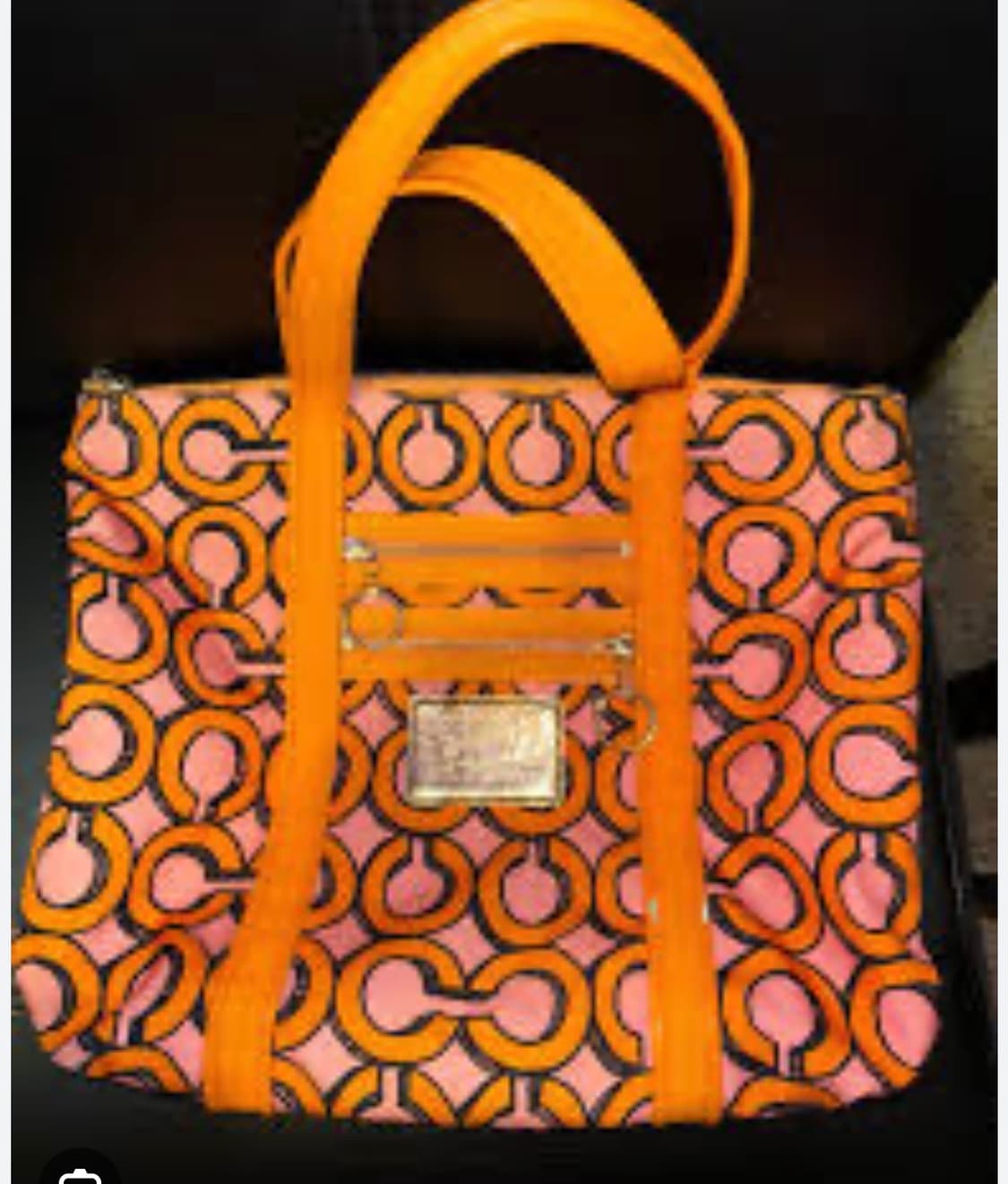 코치 핑크 오렌지색 시그니처 팝아트 캔버스 상품이미지10