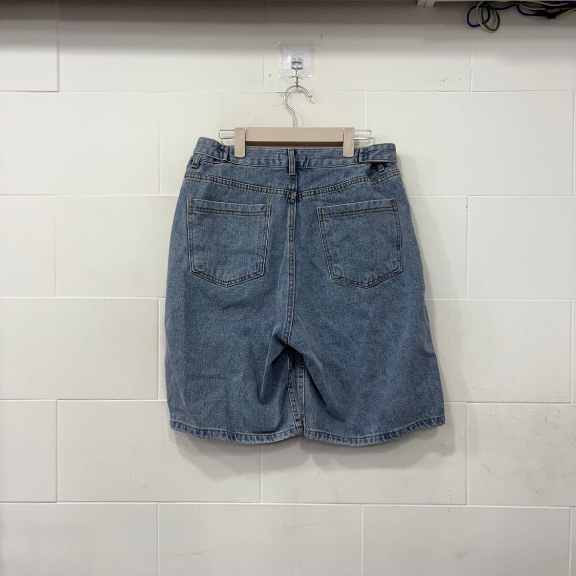 언유즈랩 데님 하프팬츠 상품이미지4