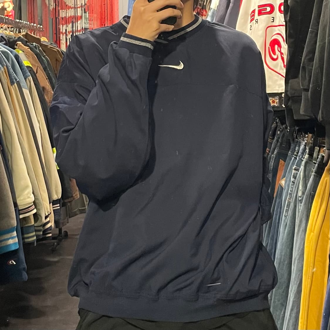 [IM] NIKE 나이키 네이비 미드스우시 웜업 상품이미지1