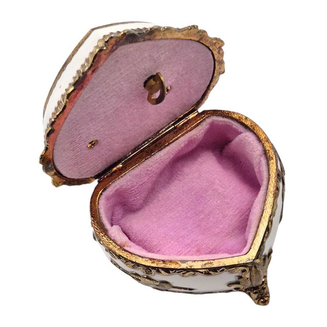 90s 엔틱 천사 카메오 하트 오르골 보석함 상품이미지3