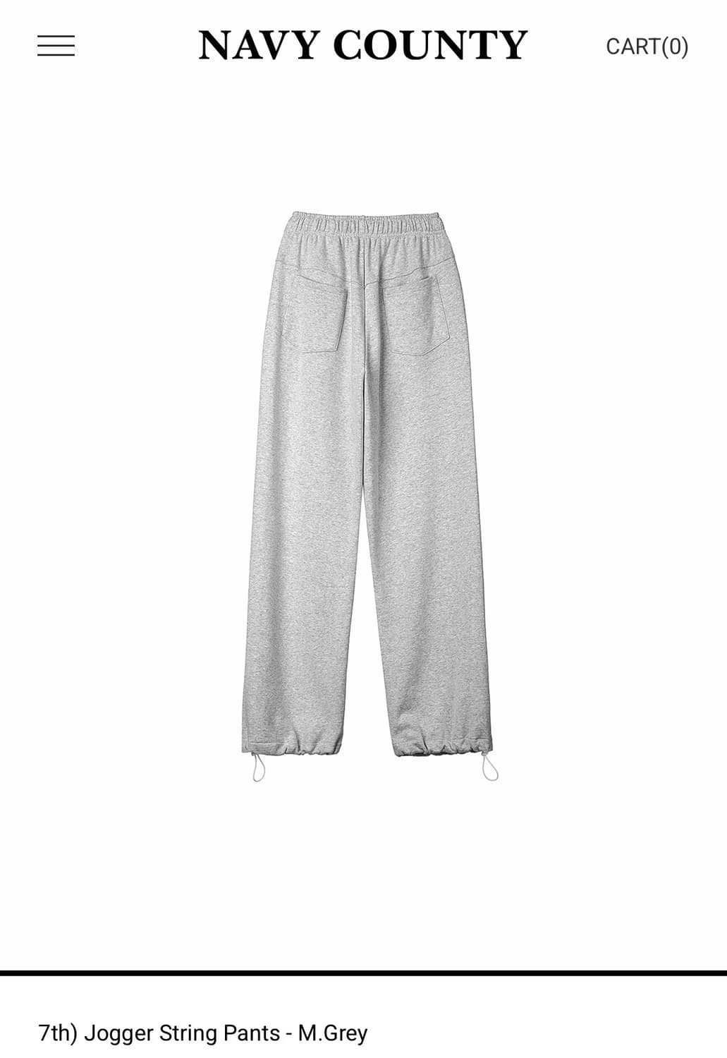 네이비카운티 Jogger String Pants - M.Grey 상품이미지2
