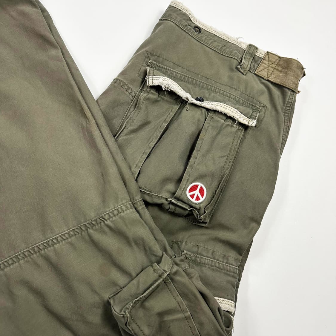 VTG 빈티지 카키 와이드 카고팬츠 (38인치) 상품이미지1