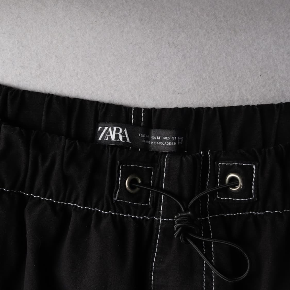 ZARA 스티치 와이드 카고 팬츠 M 상품이미지5