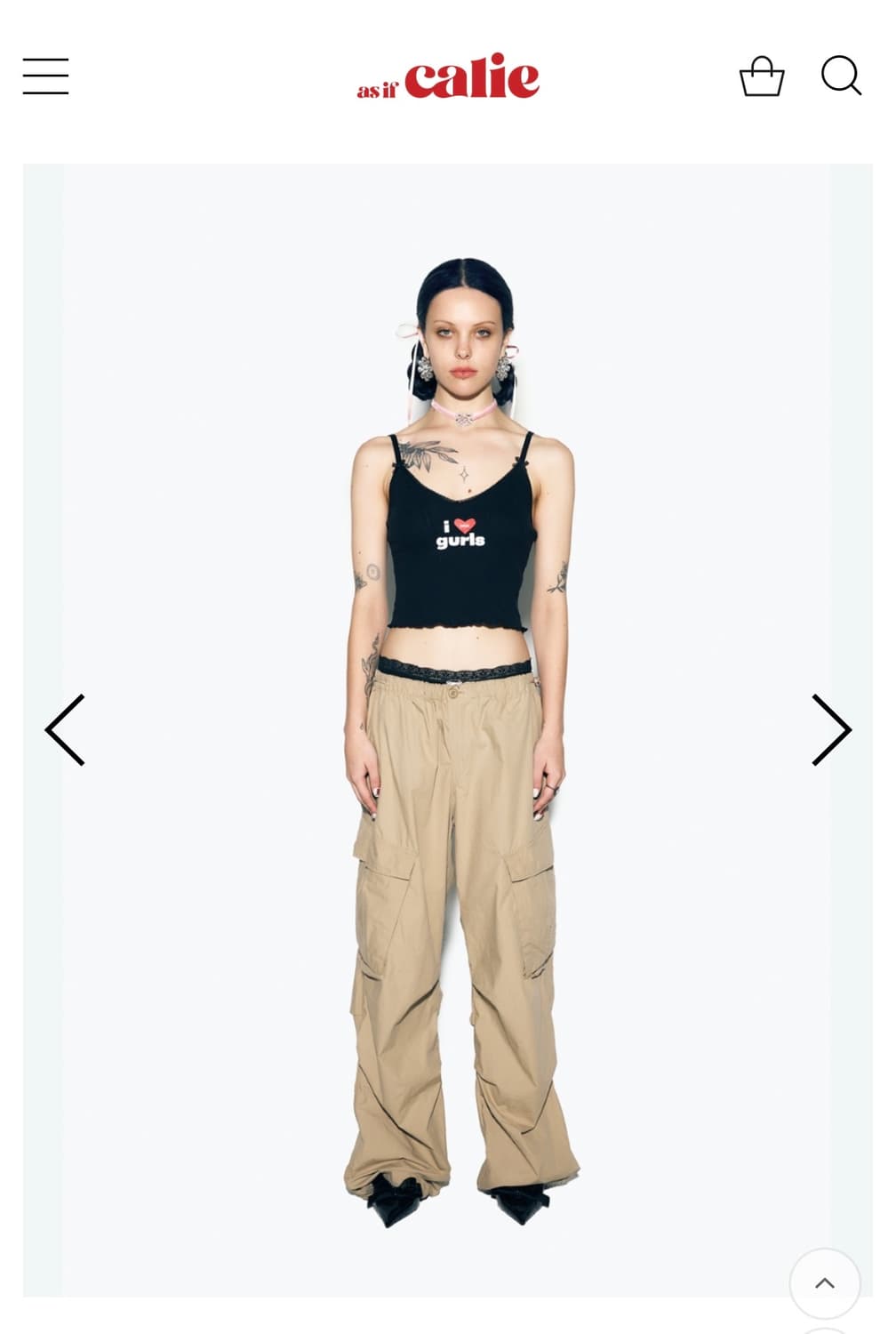에즈이프캘리 PARACHUTE CARGO PANTS BEIGE 상품이미지4