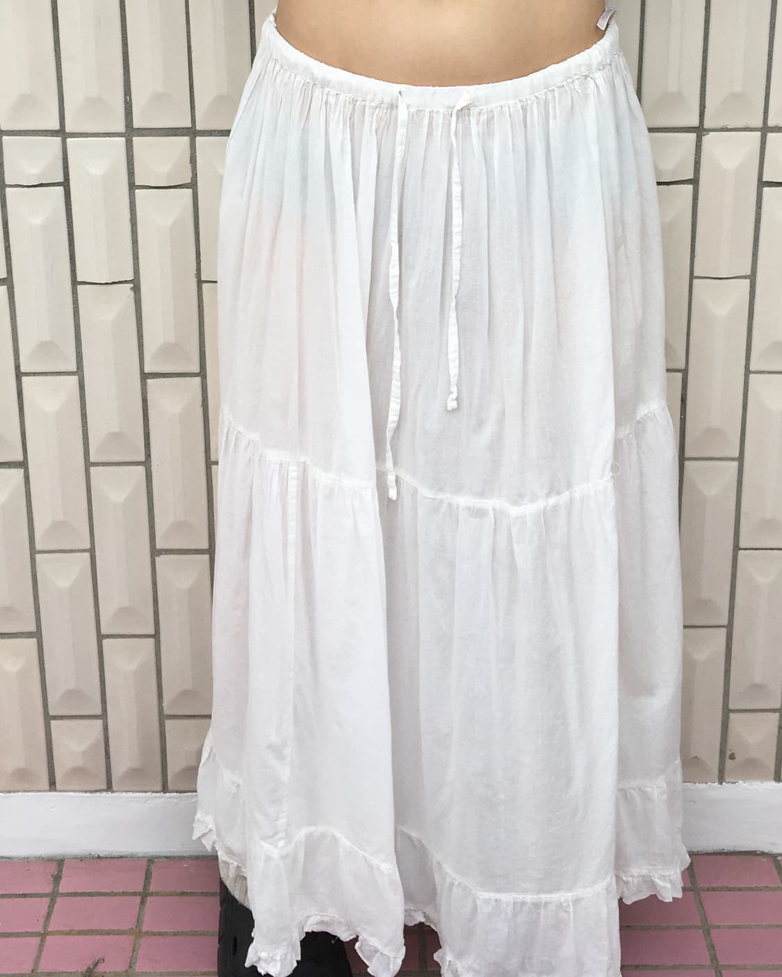 Layer white skirt 상품이미지5