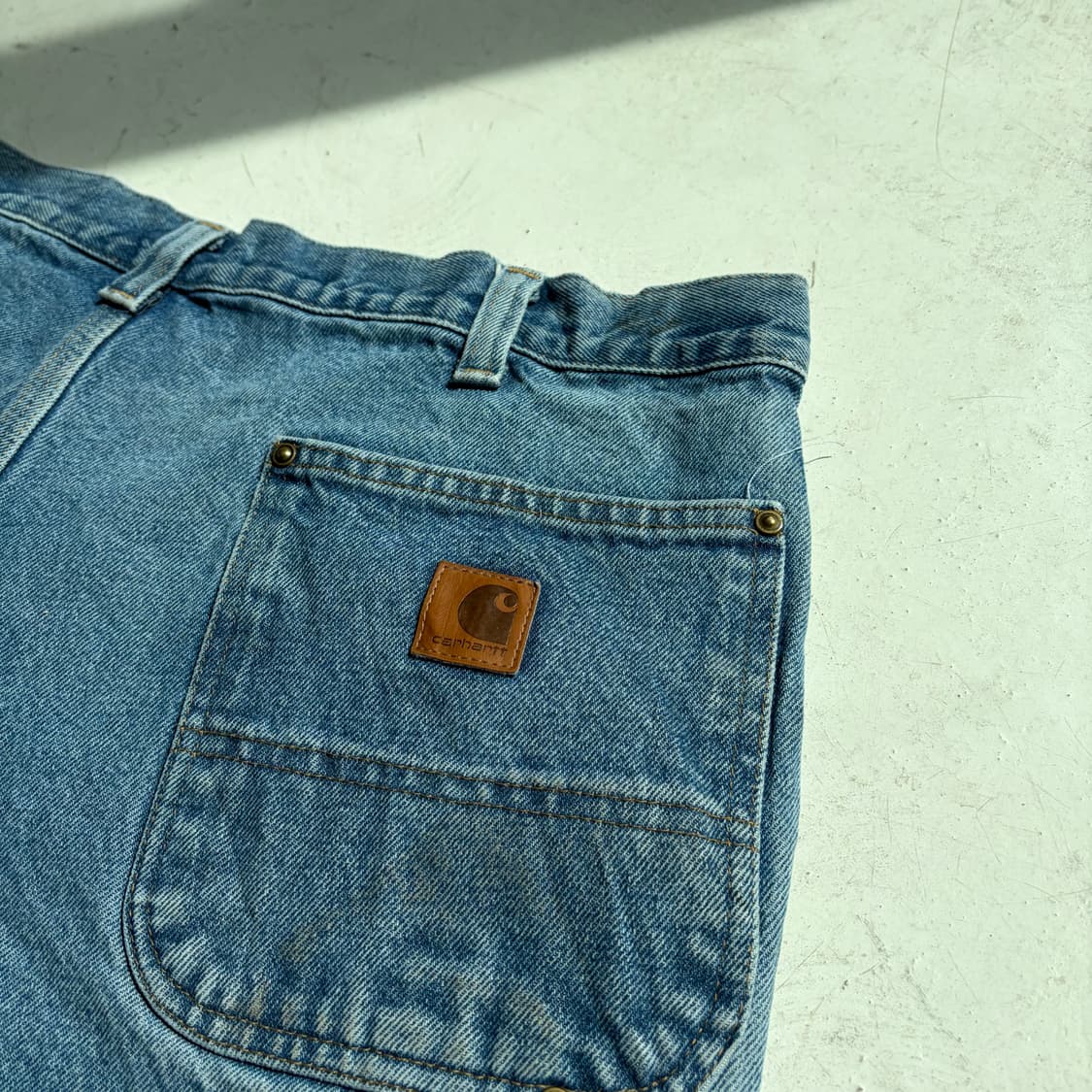 00s 칼하트 빈티지 더블니 데님 반바지 38 상품이미지9