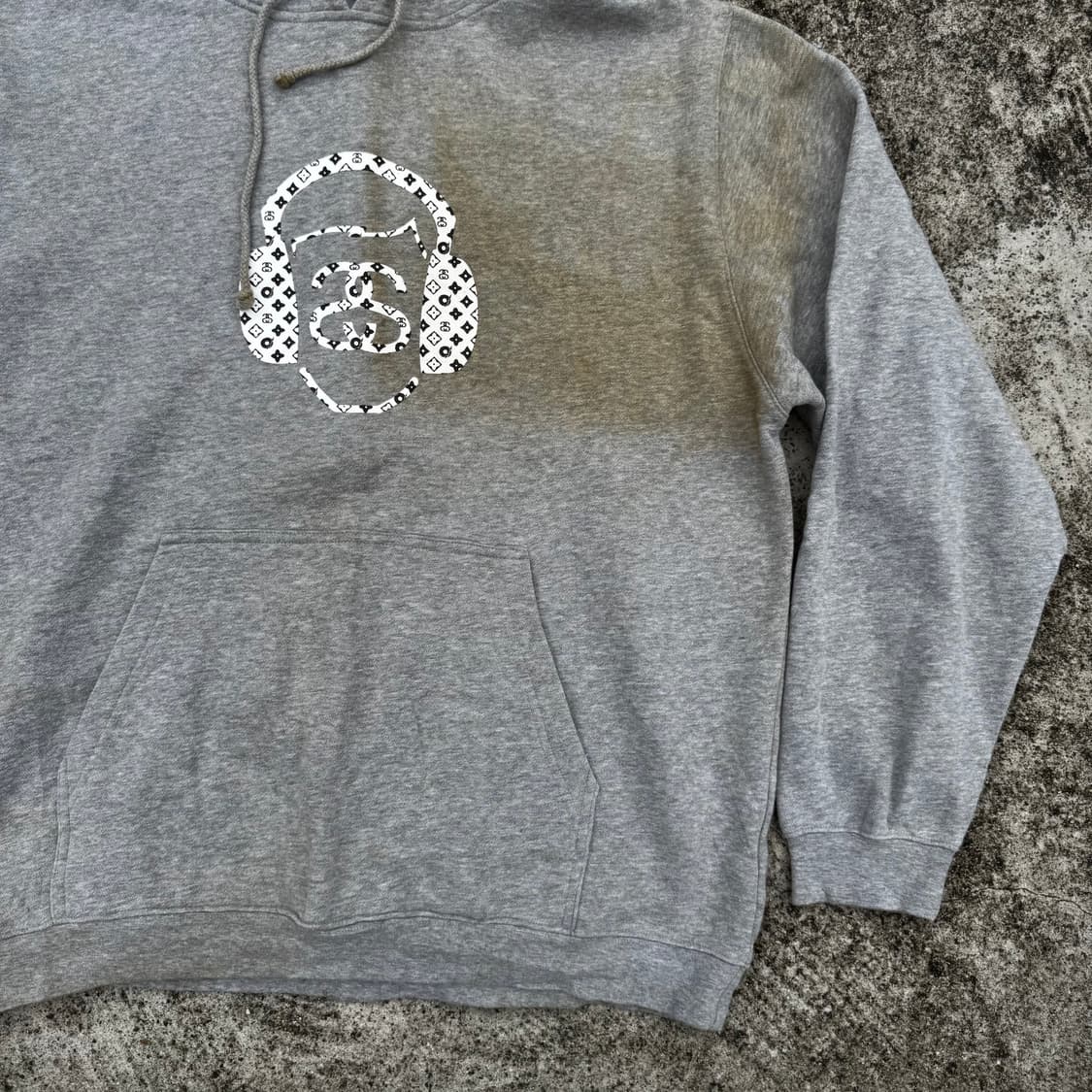 [L] 00s Stussy 스투시 모노그램 후드티 상품이미지4