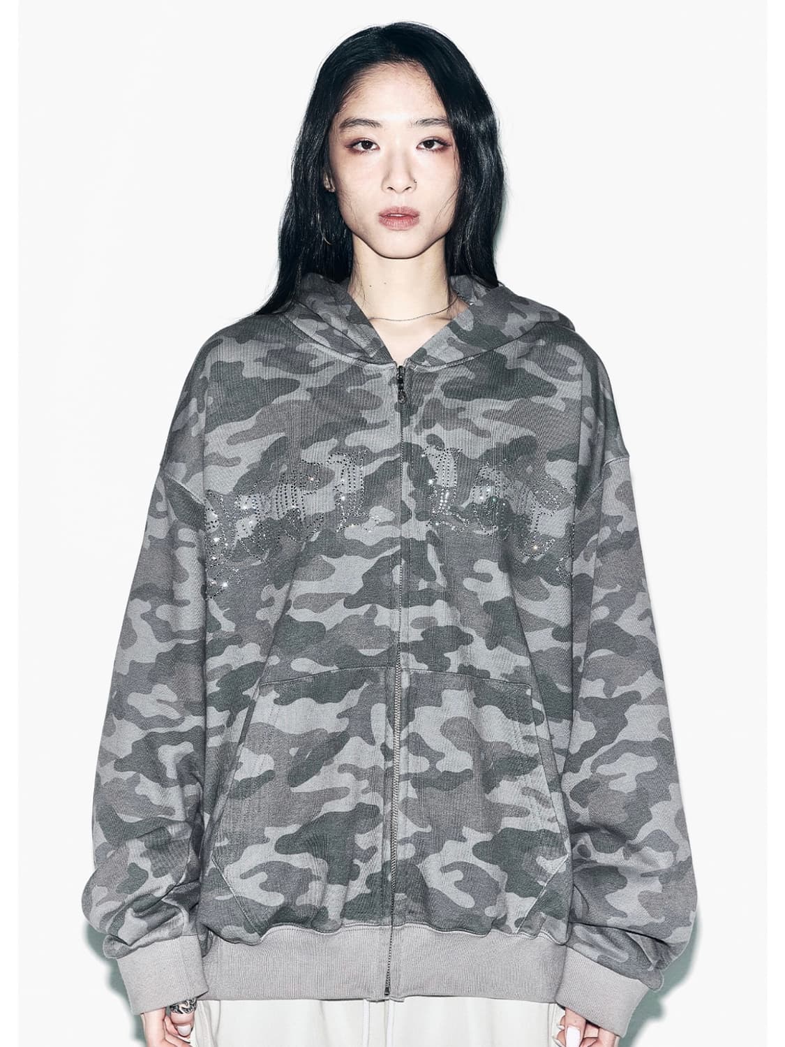 엘이이와이 스터드 카모 후드집업 상품이미지5
