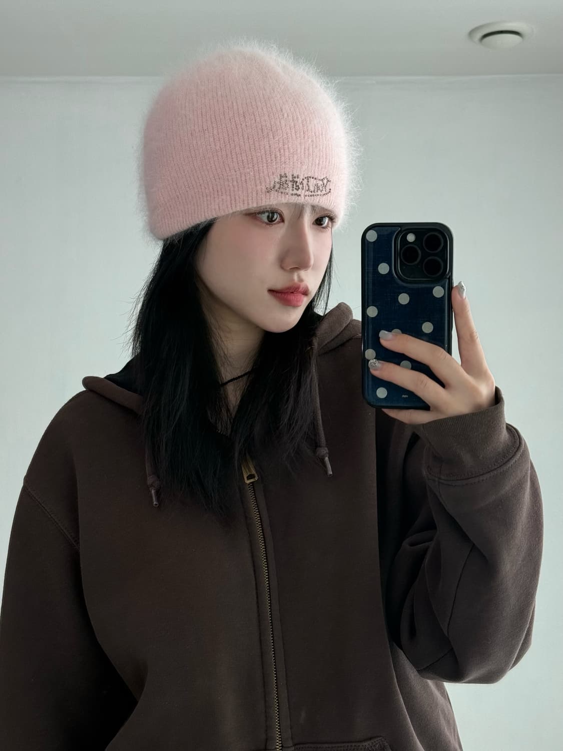 본더치 핑크 앙고라 비니 상품이미지3