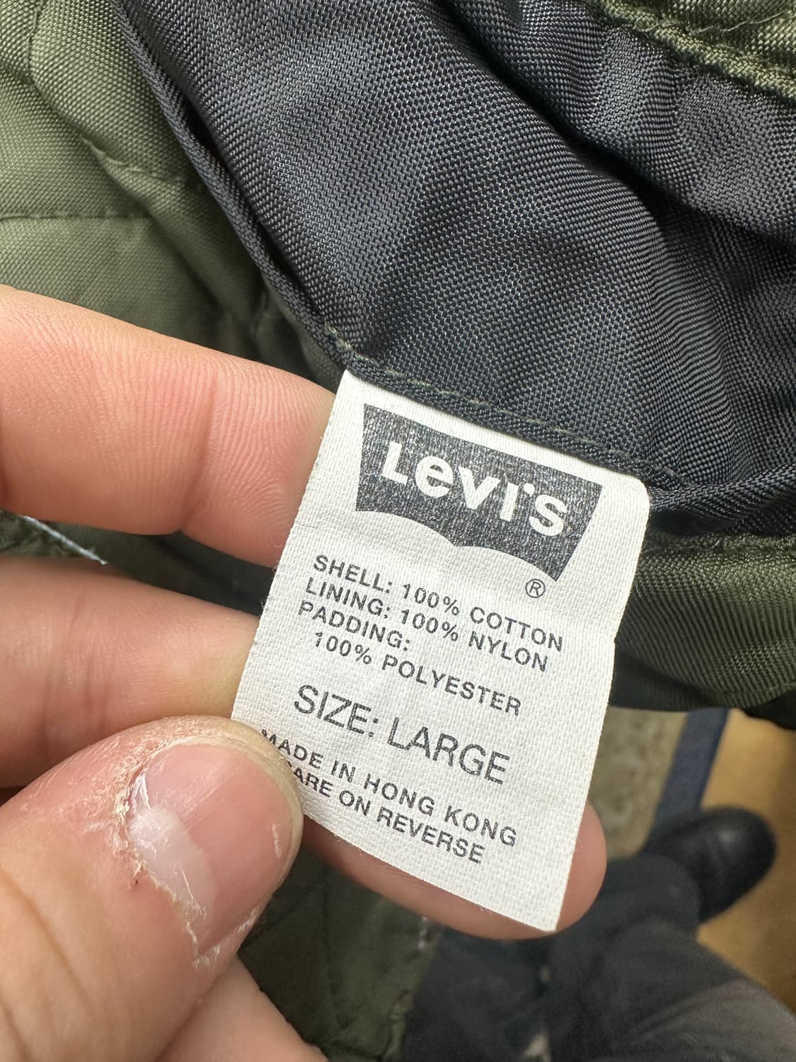 90s 리바이스 실버탭 리버시블 데님 퀼팅 자켓 L 상품이미지7
