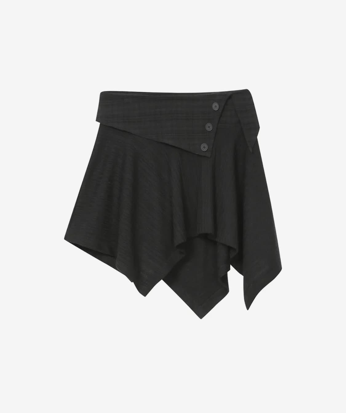 미세키서울 Unbalanced flow mini skirt BLACK 상품이미지2