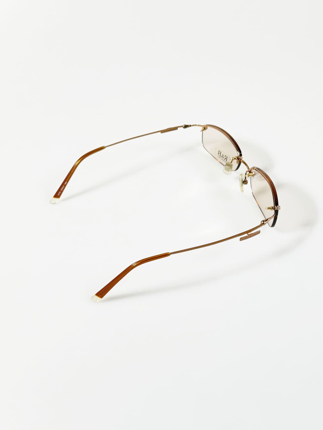 R&B Eyewear 무테 스퀘어 메탈 프레임 빈티지 틴트 안경 상품이미지4