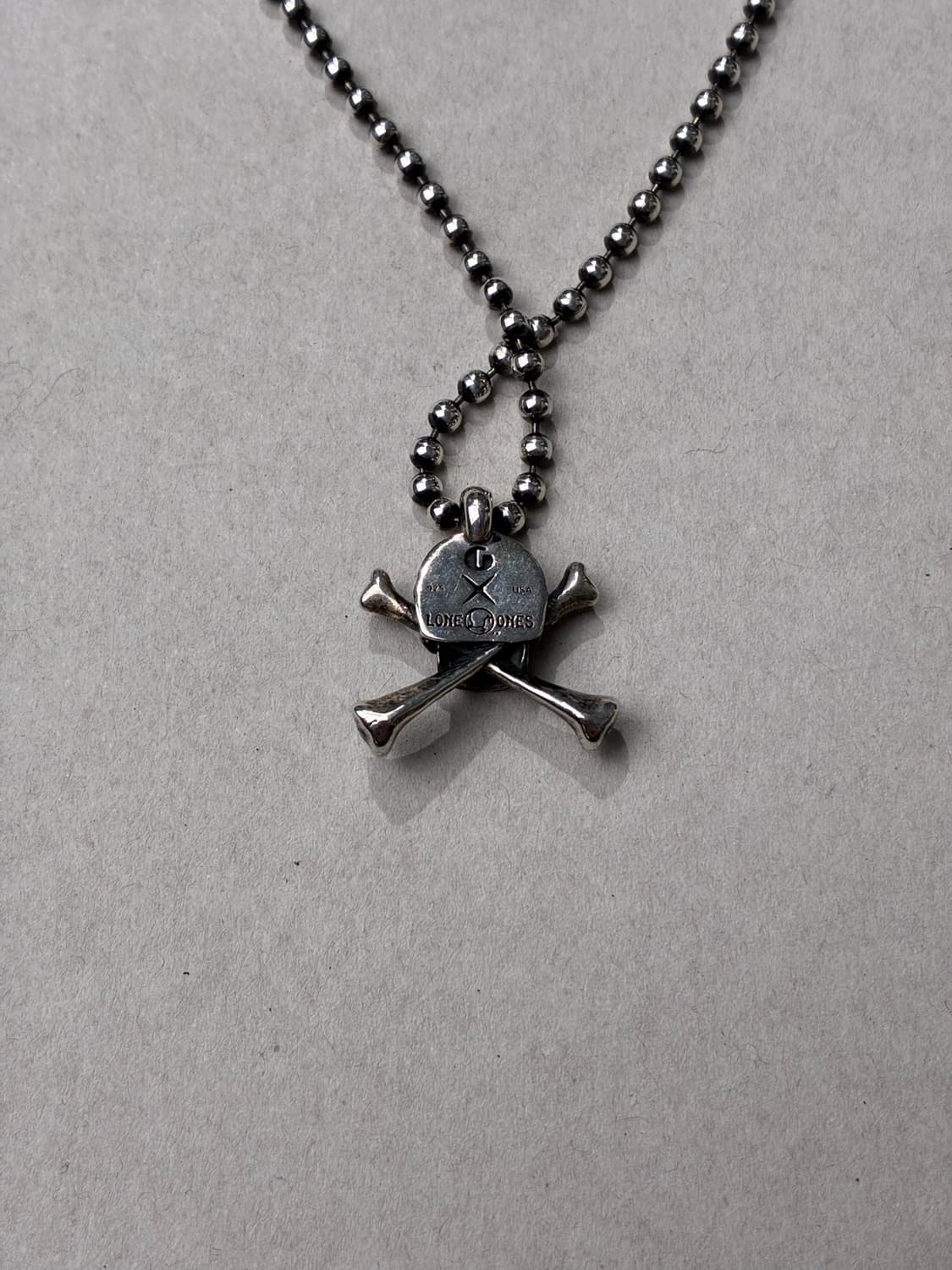 론원스 X 갤러리 디파트먼트 스컬&크로스본 스몰 펜던트 목걸이 925실버 상품이미지3