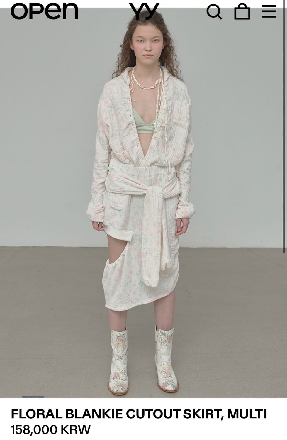 Open yy cutout skirt 상품이미지1