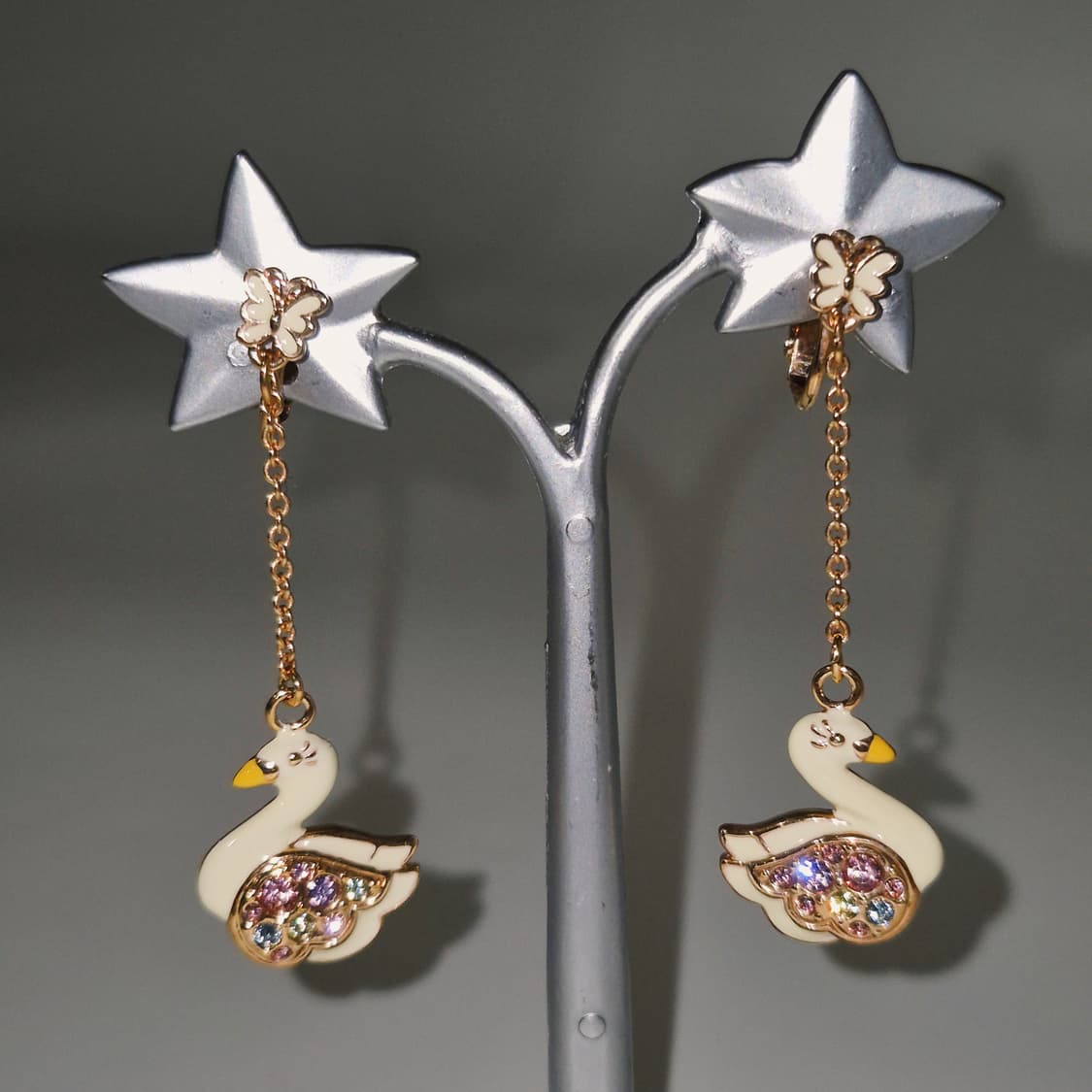 05s 안나수이 나비 백조 드랍 큐빅 이어클립 상품이미지7