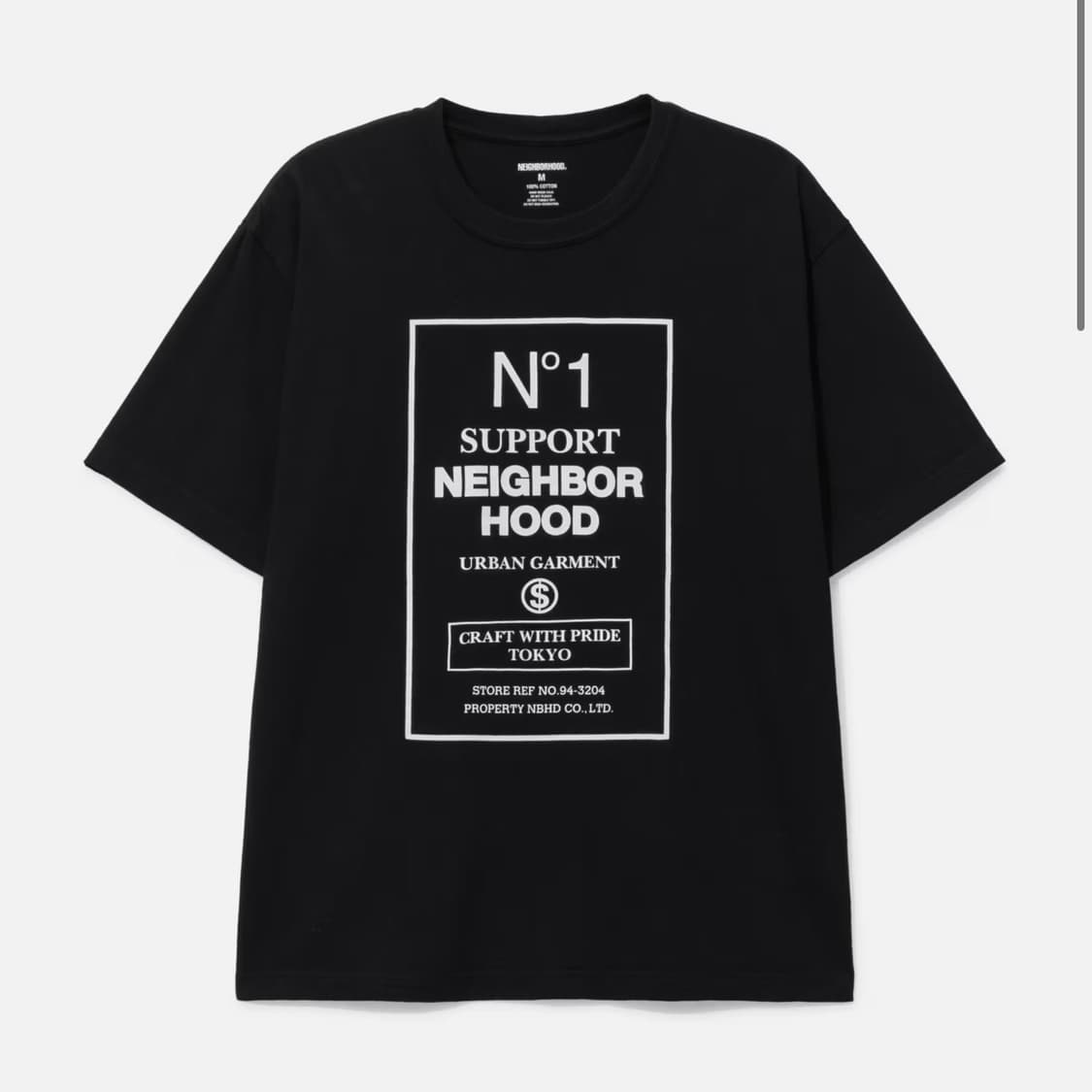 네이버후드 NEIGHBORHOOD No.1 블랙 반팔 티셔츠 상품이미지1