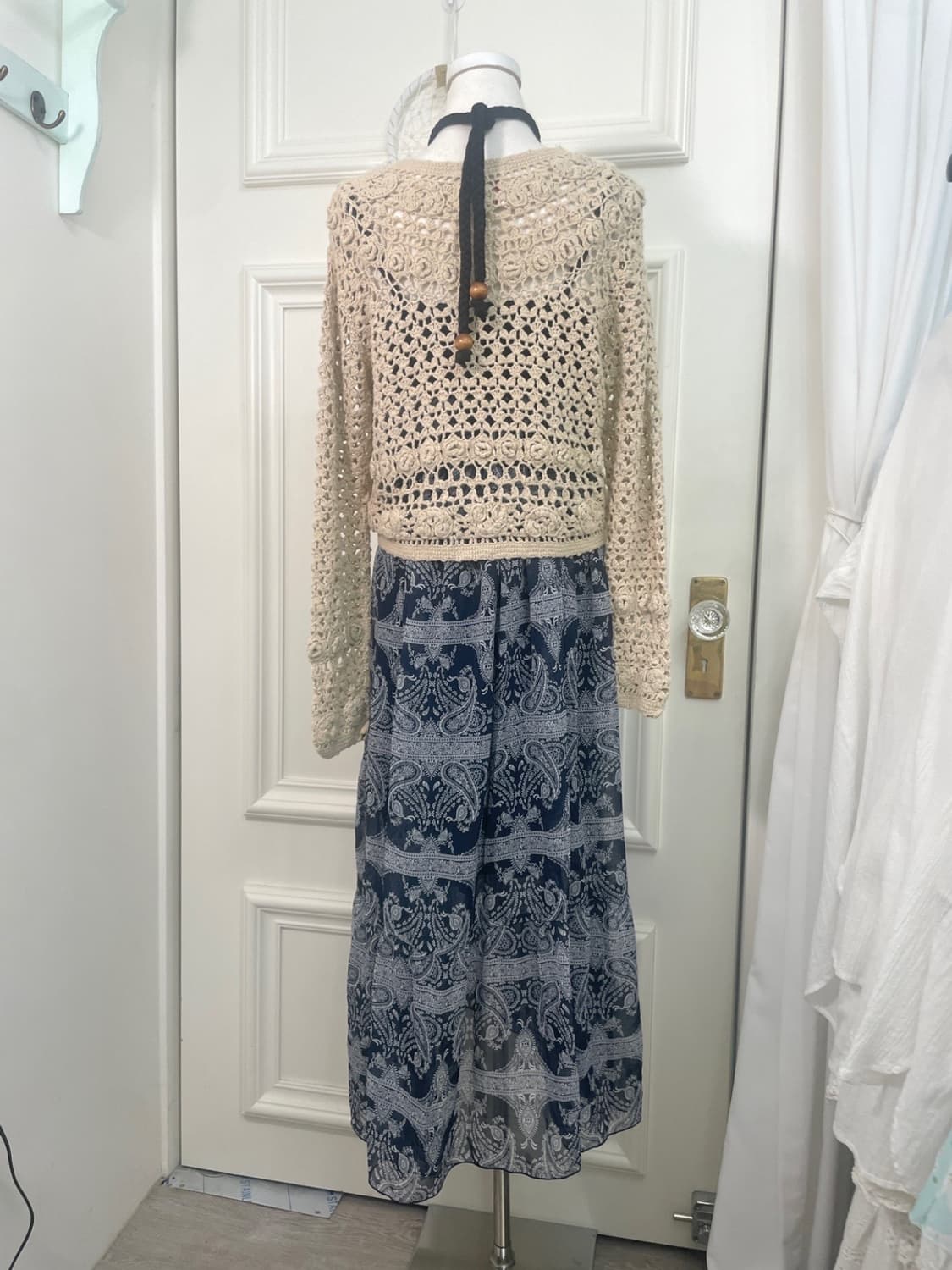 navy pasley long sleeveless opc(size-L) 상품이미지10