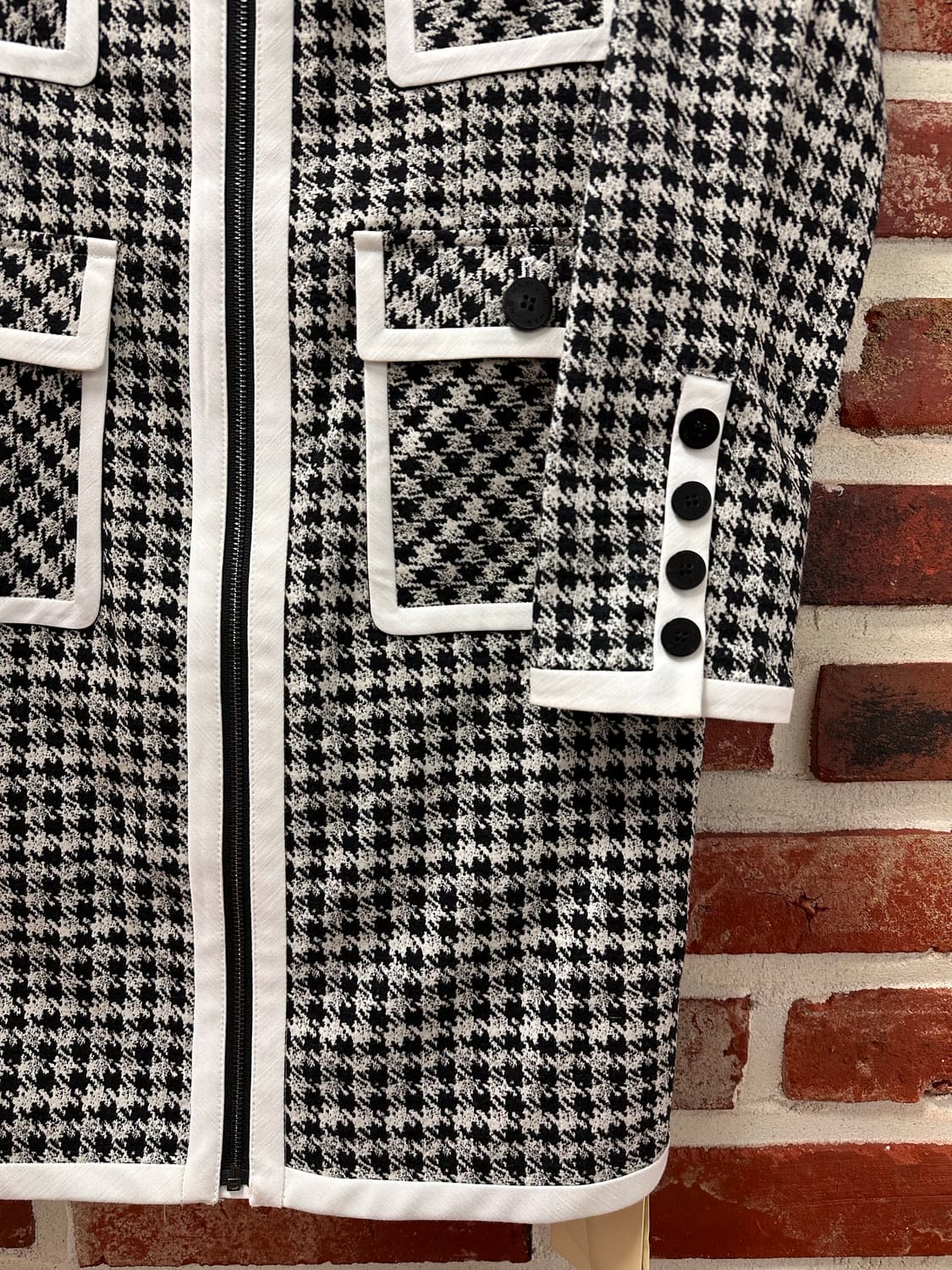 (38)메릴링 MARYLING  22AW 하운드체크 스퀘어넥 원피스 상품이미지6