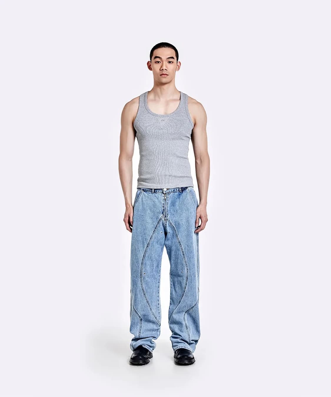 51퍼센트 터널 라이닝 트라우저 데님 팬츠 바지 라이트 블루 상품이미지4