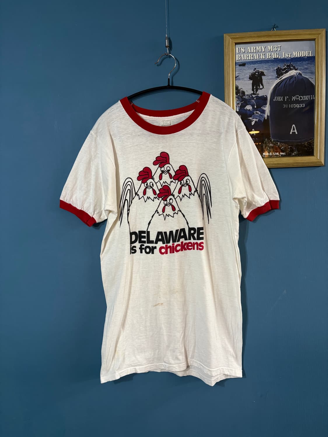80s Vtg DELAWARE Ringer Tee 상품이미지1