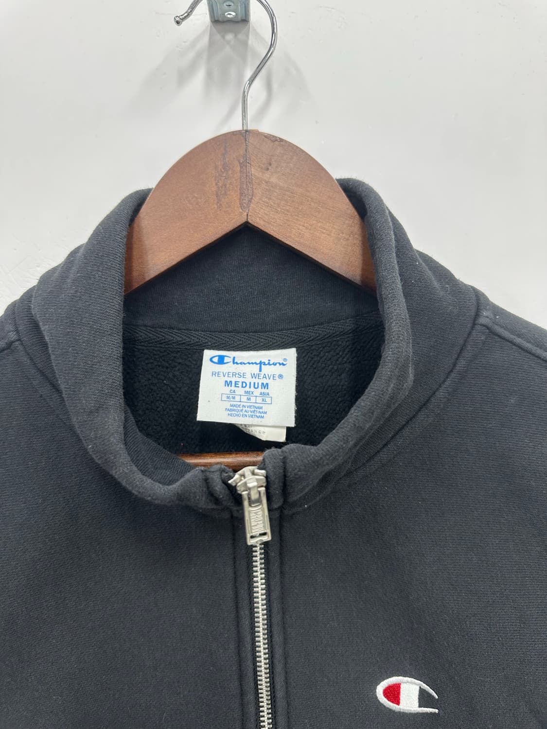 챔피온 블랙 반집업 상품이미지2