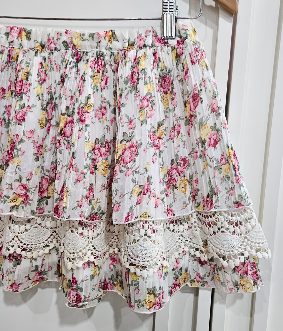 Ank Rouge (앙크루즈) 플라워 쉬폰 레이스 스커트 상품이미지4