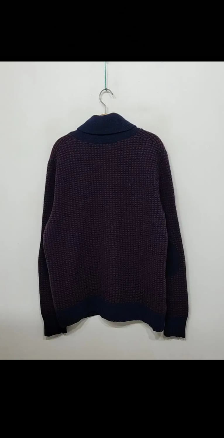 (L) 프레드페리 가디건 숄카라 와플패턴 램스울 매장판  상품이미지6