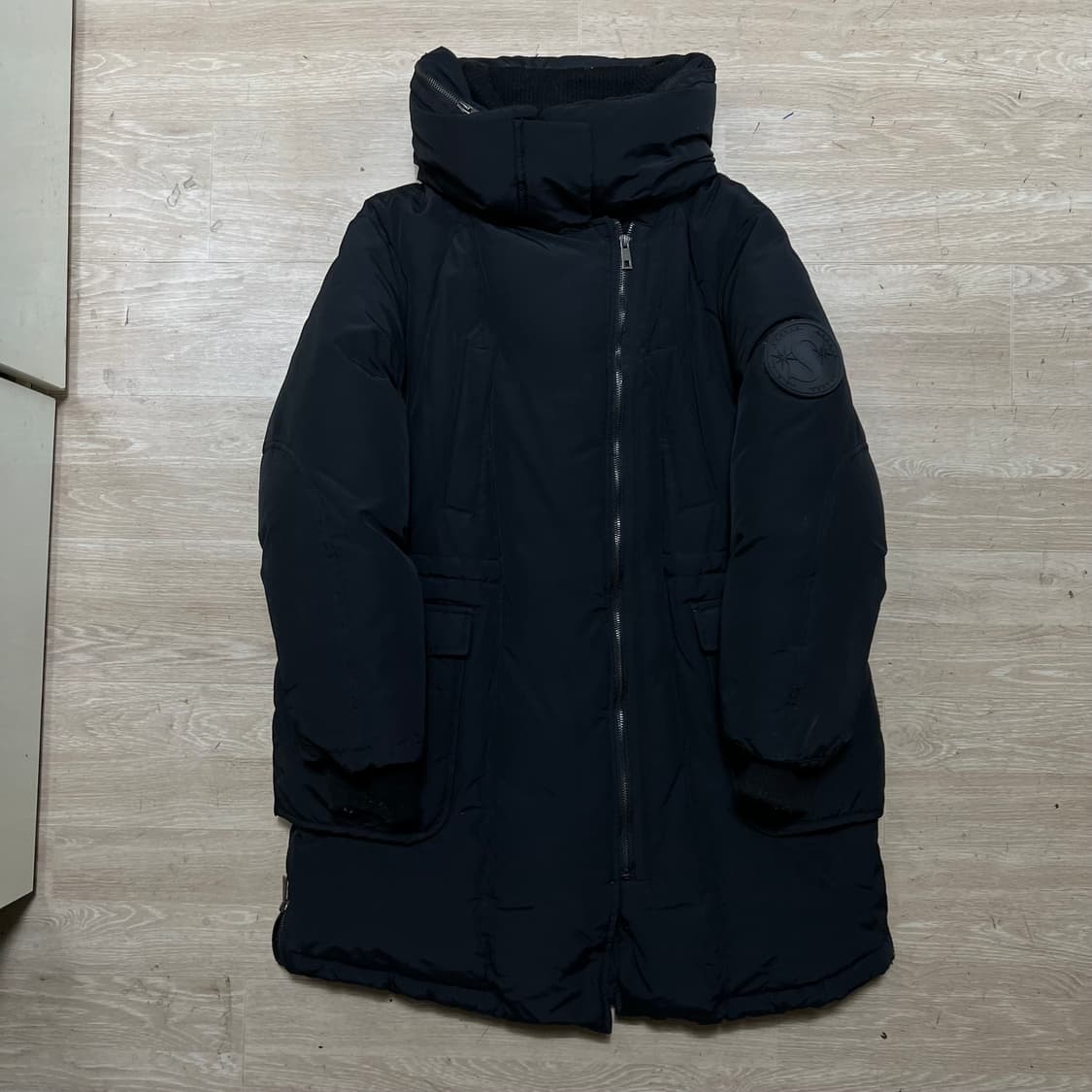 스튜디오 보니 여성 프리미엄 하이넥 덕다운 롱패딩 점퍼 [블랙] M/95 상품이미지1