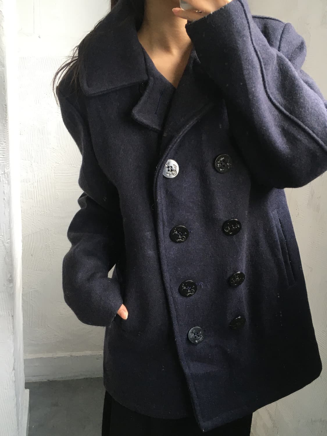 SCHOTT 쇼트 울 더블 피코트 상품이미지3