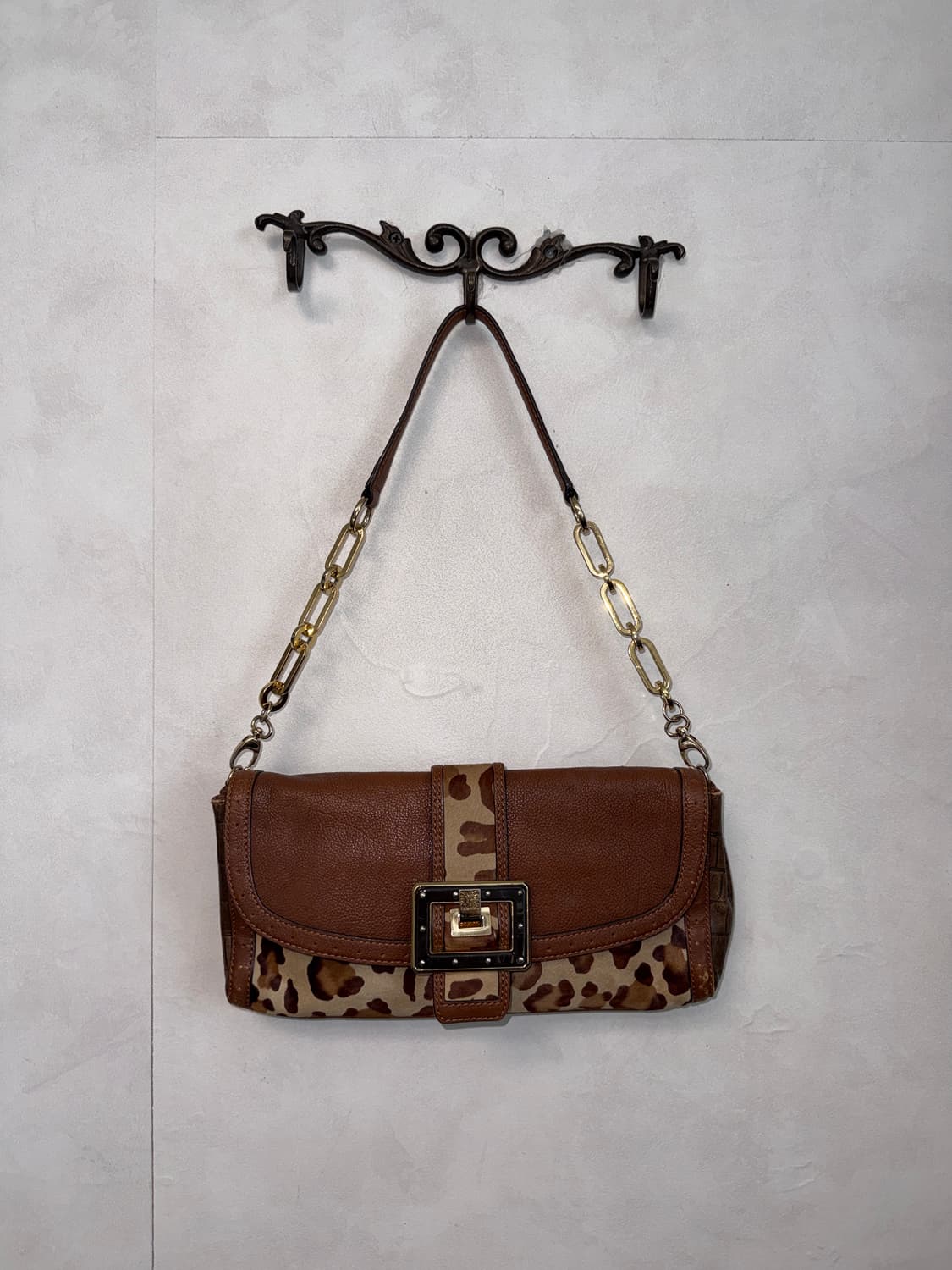 Anne Klein brown leopard chain 숄더백  상품이미지1